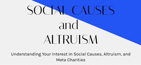 Altrue discovery research — Typeform survey cover asking about social causes and altruism
