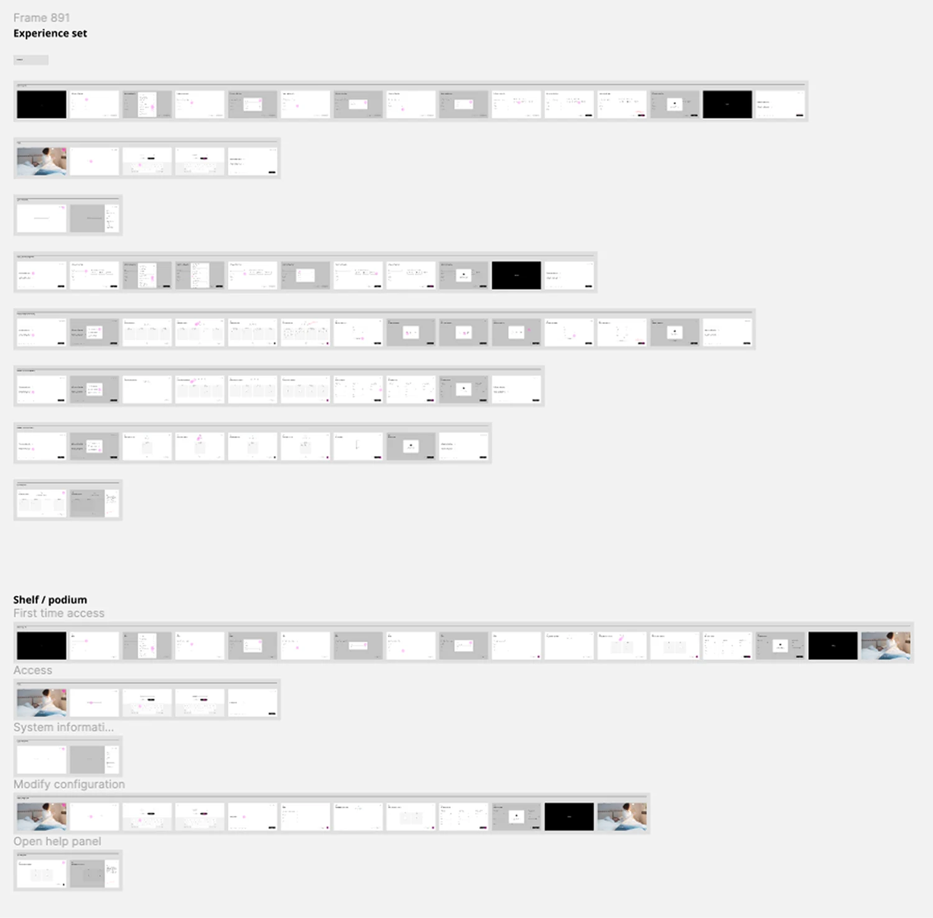 Mobile wireframe flows — Figma